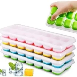 Forma de Gelo Silicone com Tampa Rígida